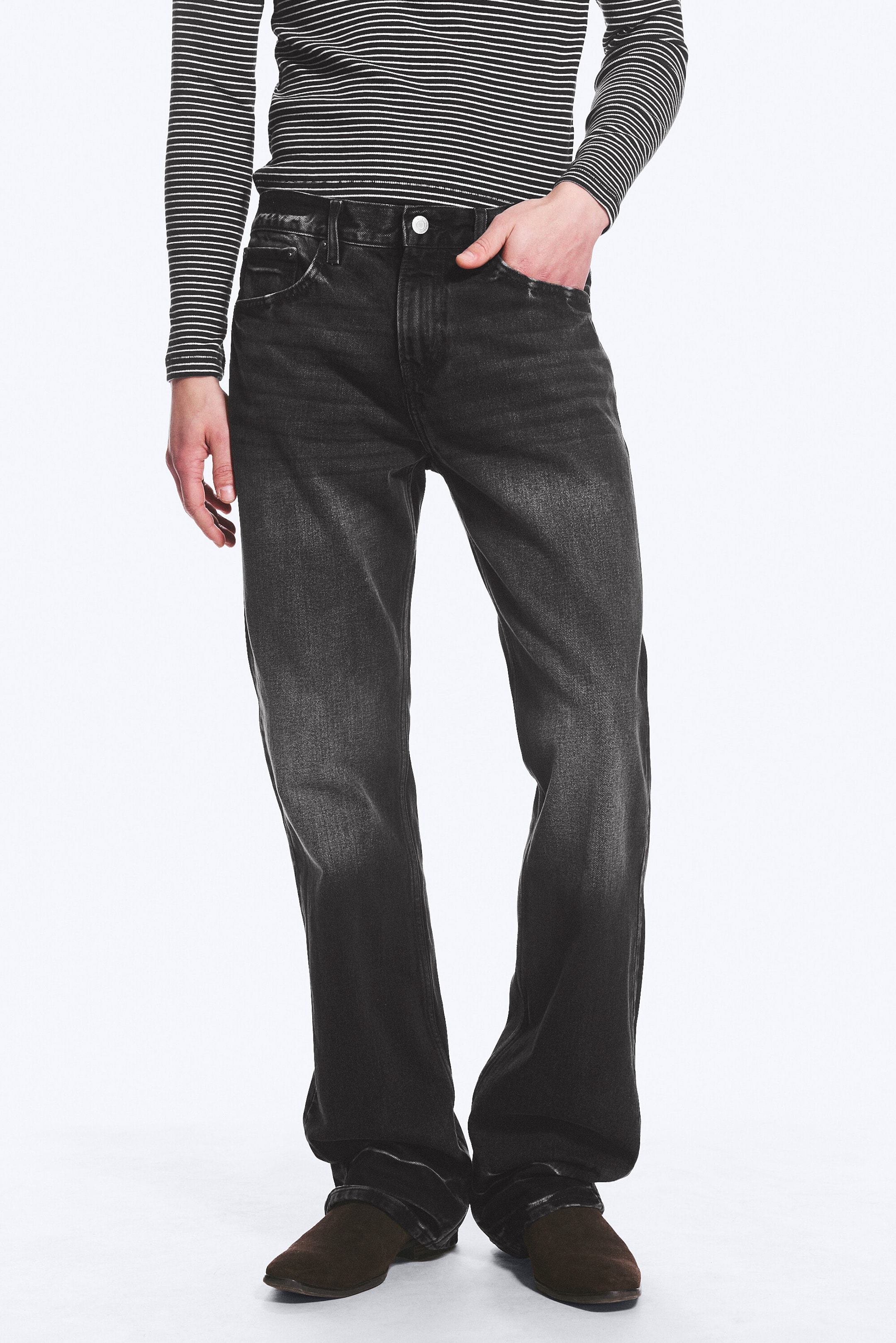 Empire Black - Black - Sky low rise regular bootcut jeans - 2