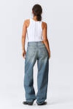 Jackpot Blue - Medium Blue - Rail Mid Rise Loose Wide Leg Jeans - 3