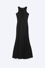 Black - Jersey Knot Dress - 4