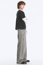 Ausgewaschenes Grau - Jogginghose mit Relaxed Fit - 3