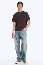 Mörkbrun - Lös Boxig T-shirt - 1