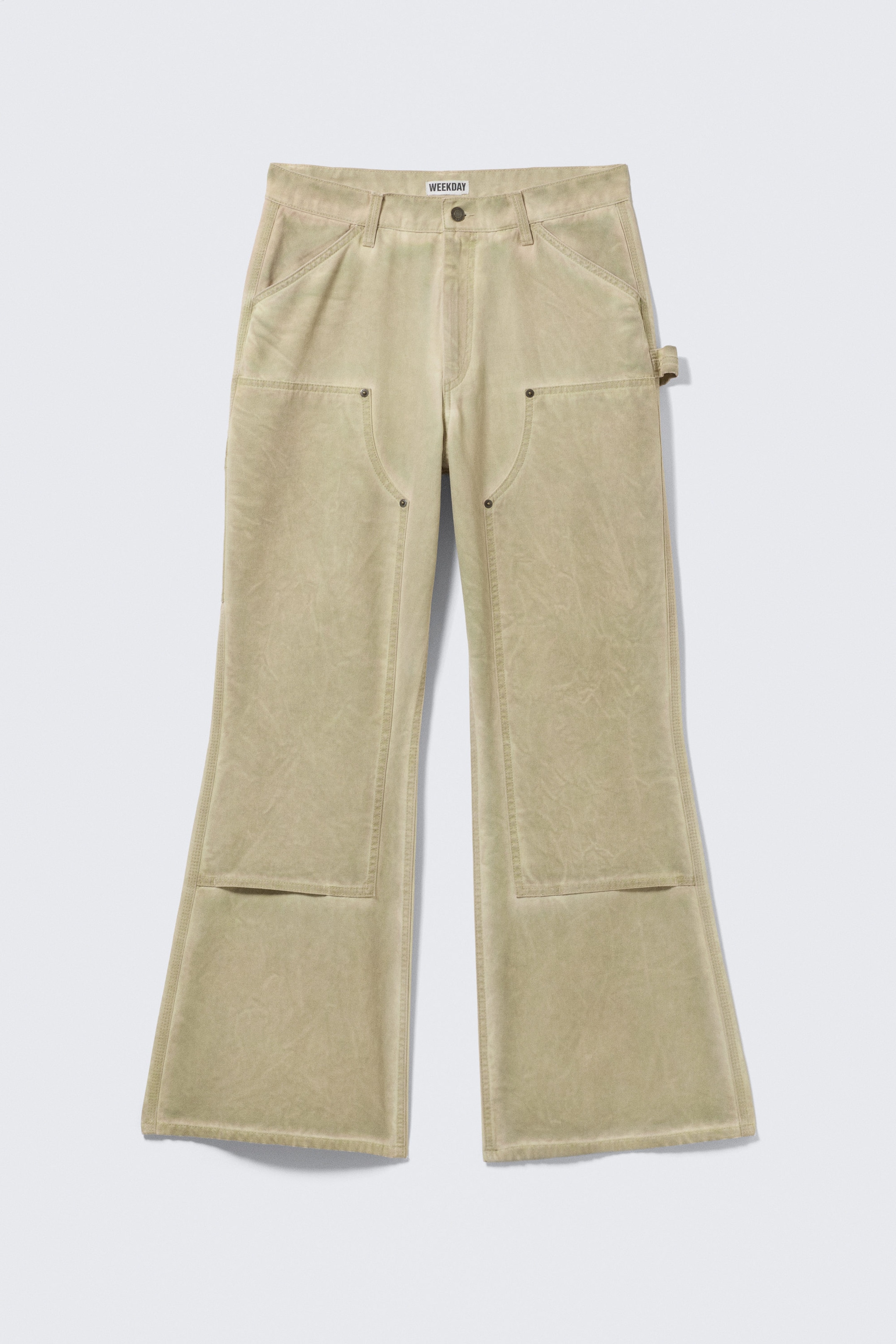 Washed Beige - GIA F FLARED WORKWEAR TROUSERS - 5