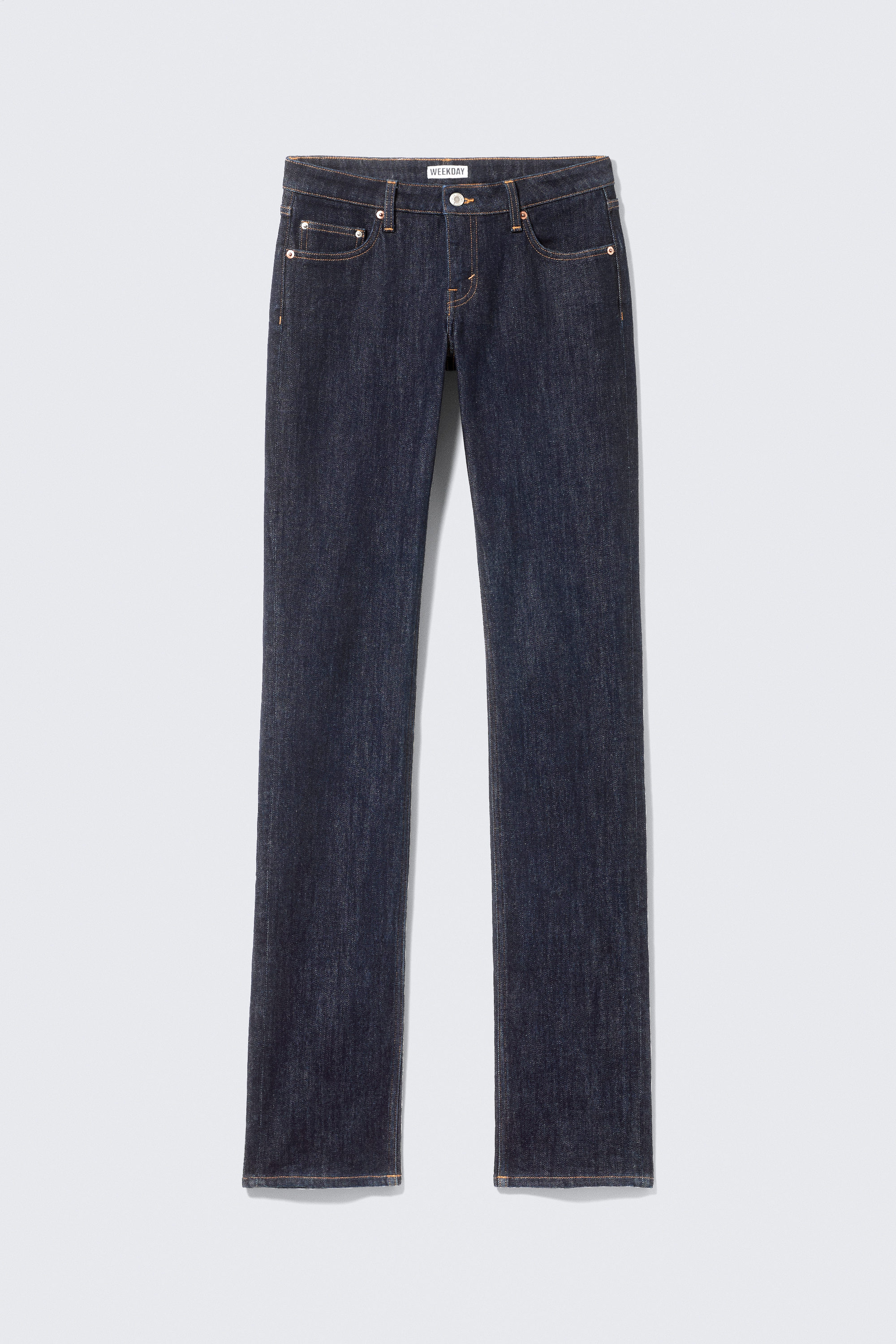 Blue Rinse - Dark Blue - Low Rise Slim Leg Jeans - 5