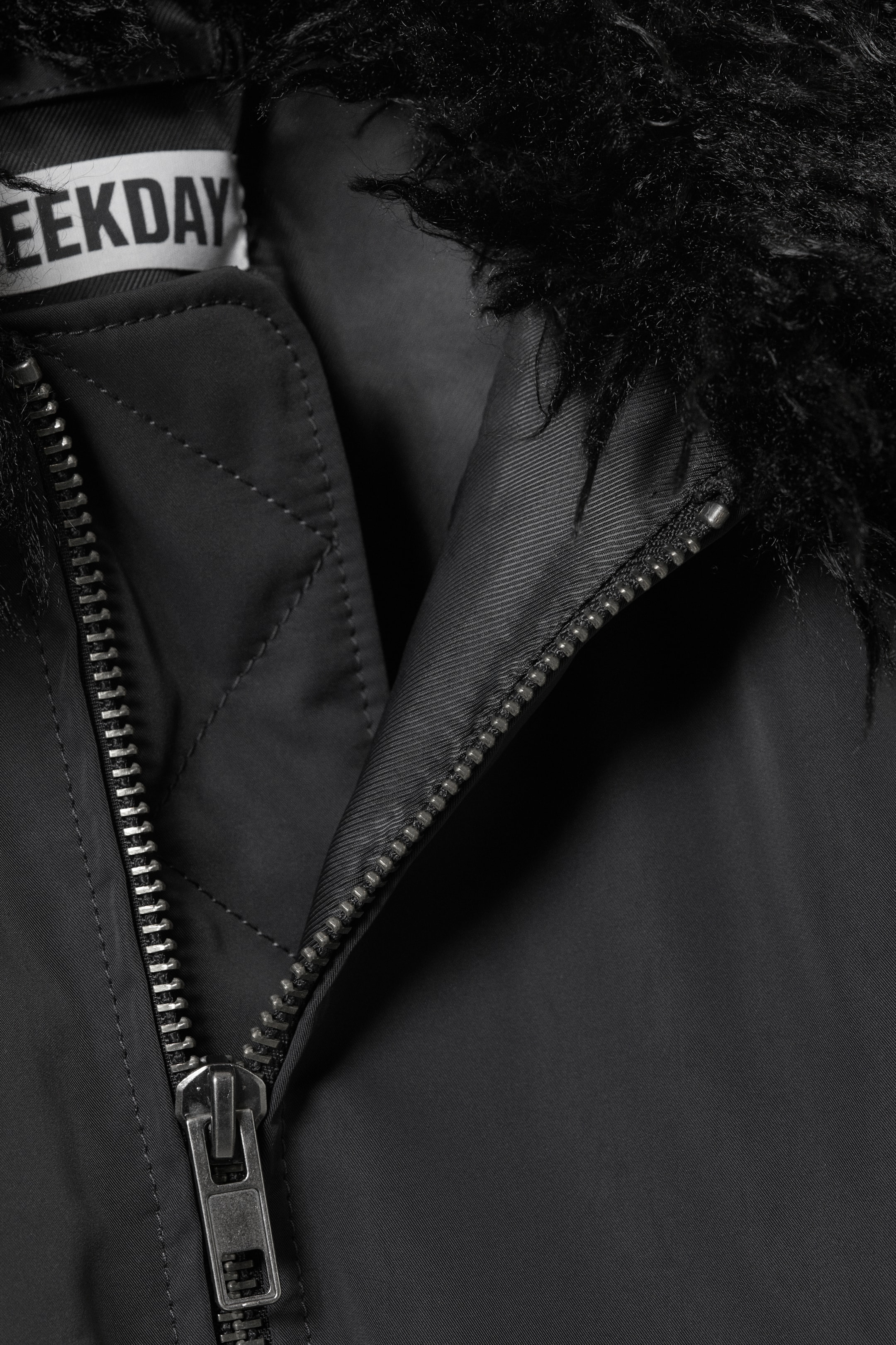 Agrandir l'image: Veste bomber à col en fausse fourrure - Gris foncé - FEMME | H&M FR 7