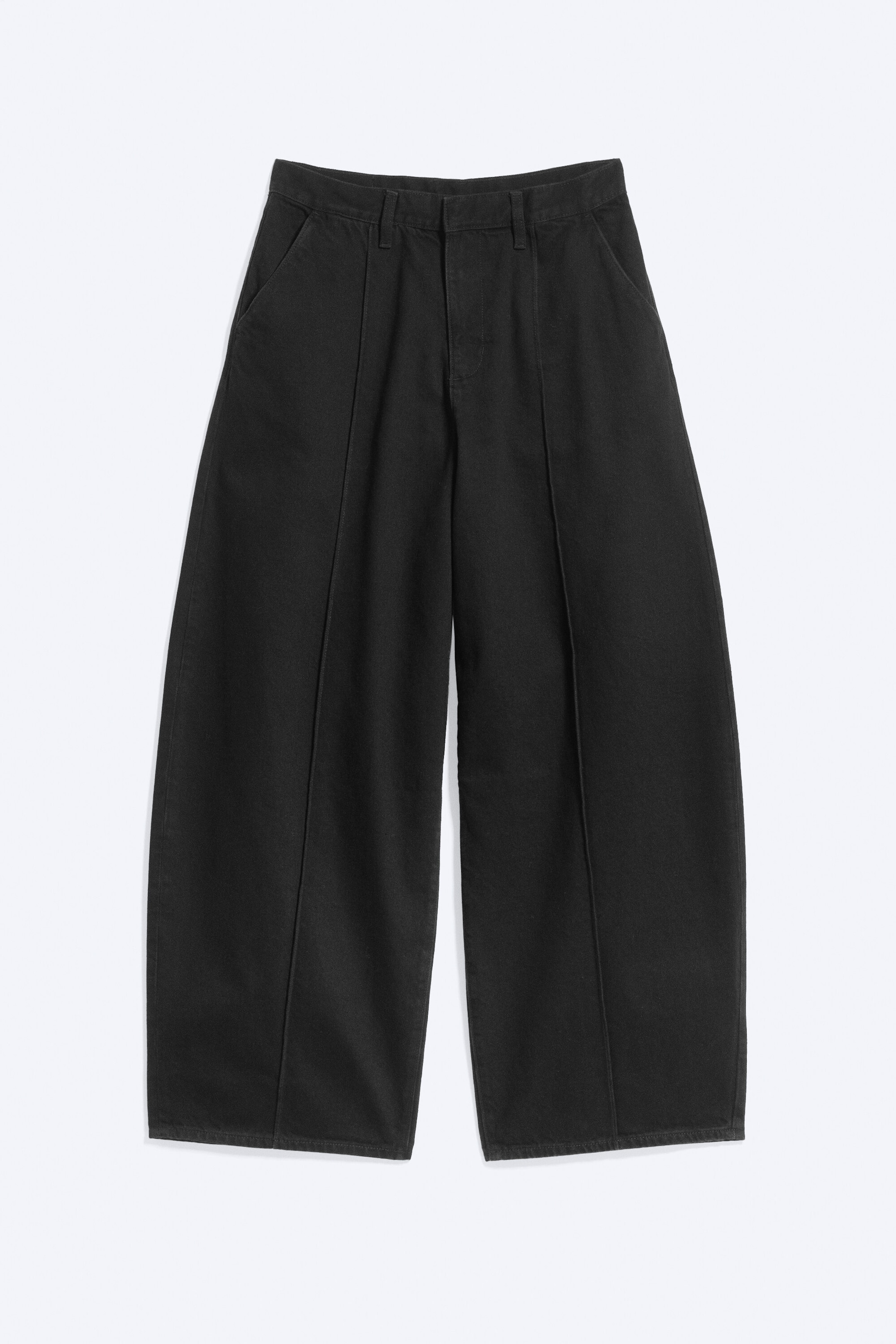 Black Rinse - Low-Rise Tailored Baggy Jeans - 4