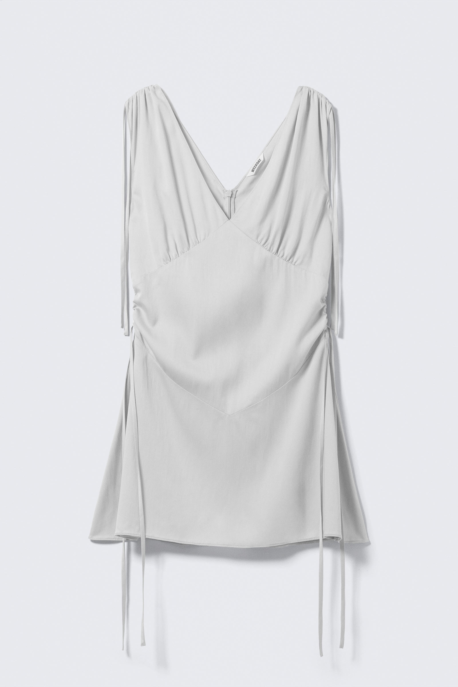 asymmetric draped mini dress - Off-white | Monki EU