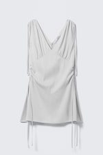 Gris clair - Mini robe sans manches avec bretelles - 0