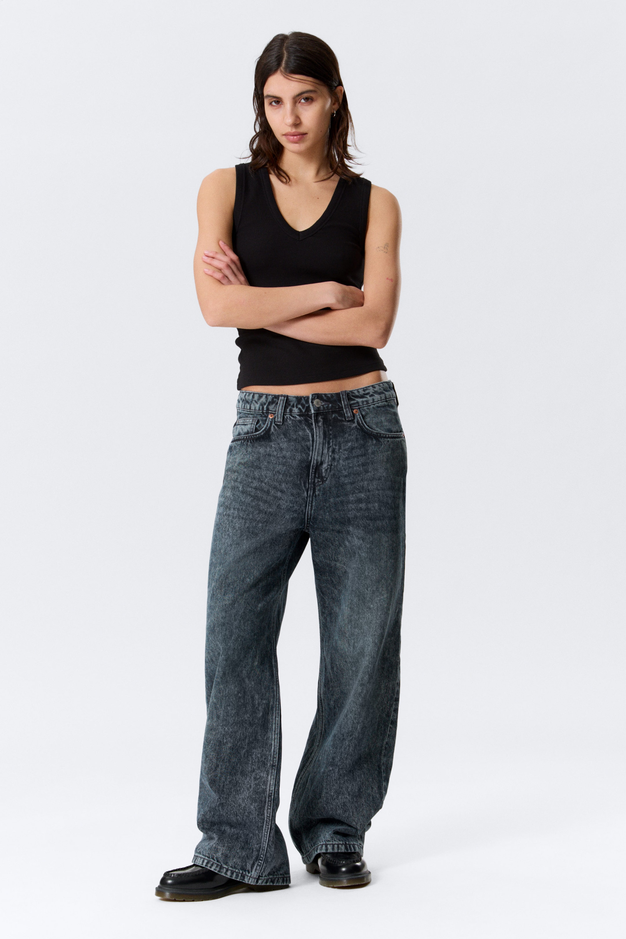 Pandora Blau - Dunkelblau - Missy Low Rise Loose Straight Leg Jeans - 0