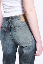 Blue Hymn - Mittelblau - Nail Low Waist Slim Straight Leg Jeans - 12