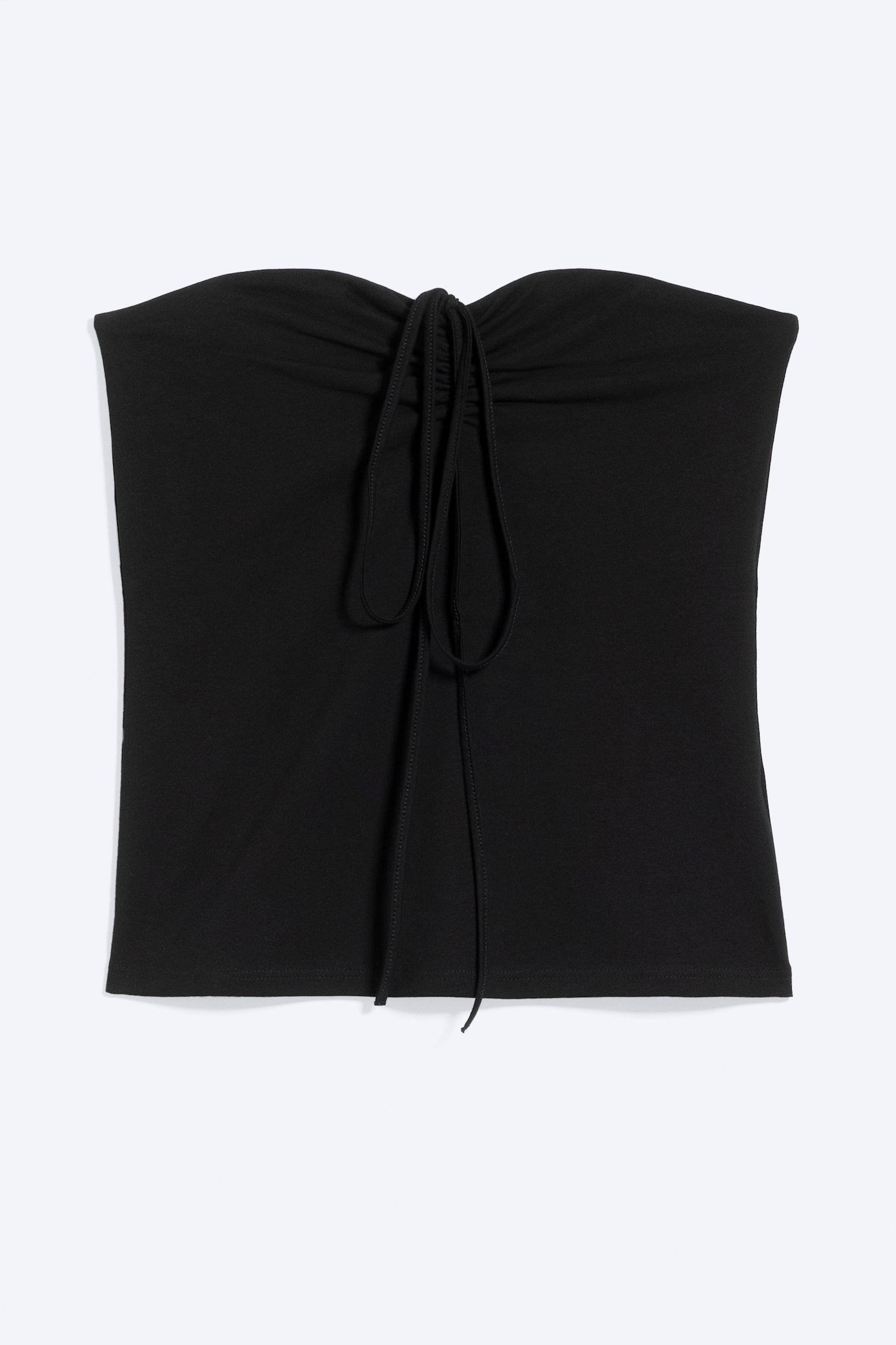 Top a fascia con scollo all'americana - Nero/Righe bianche e turchesi/Lilla a righe - 2