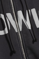 Black - Bowie Shrunken Zip Hoodie - 1