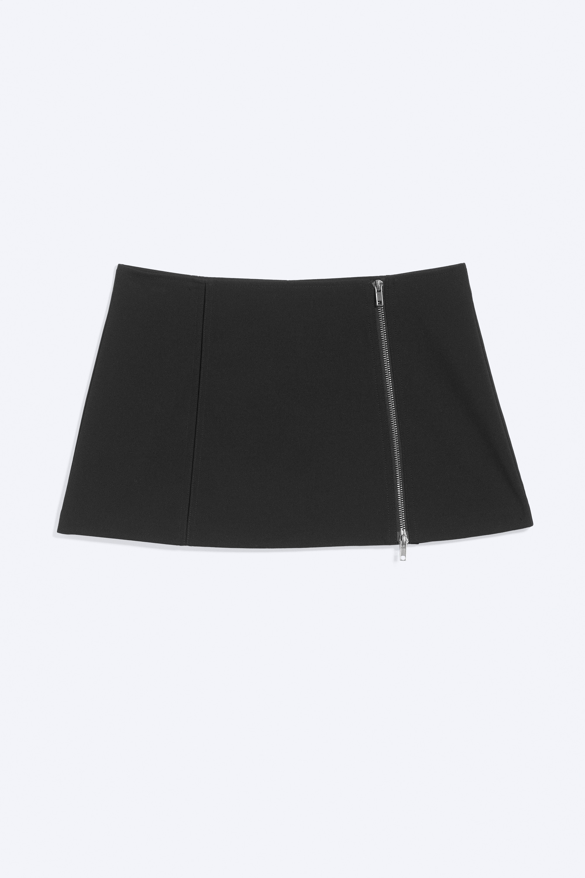Zip Mini Skirt - Black