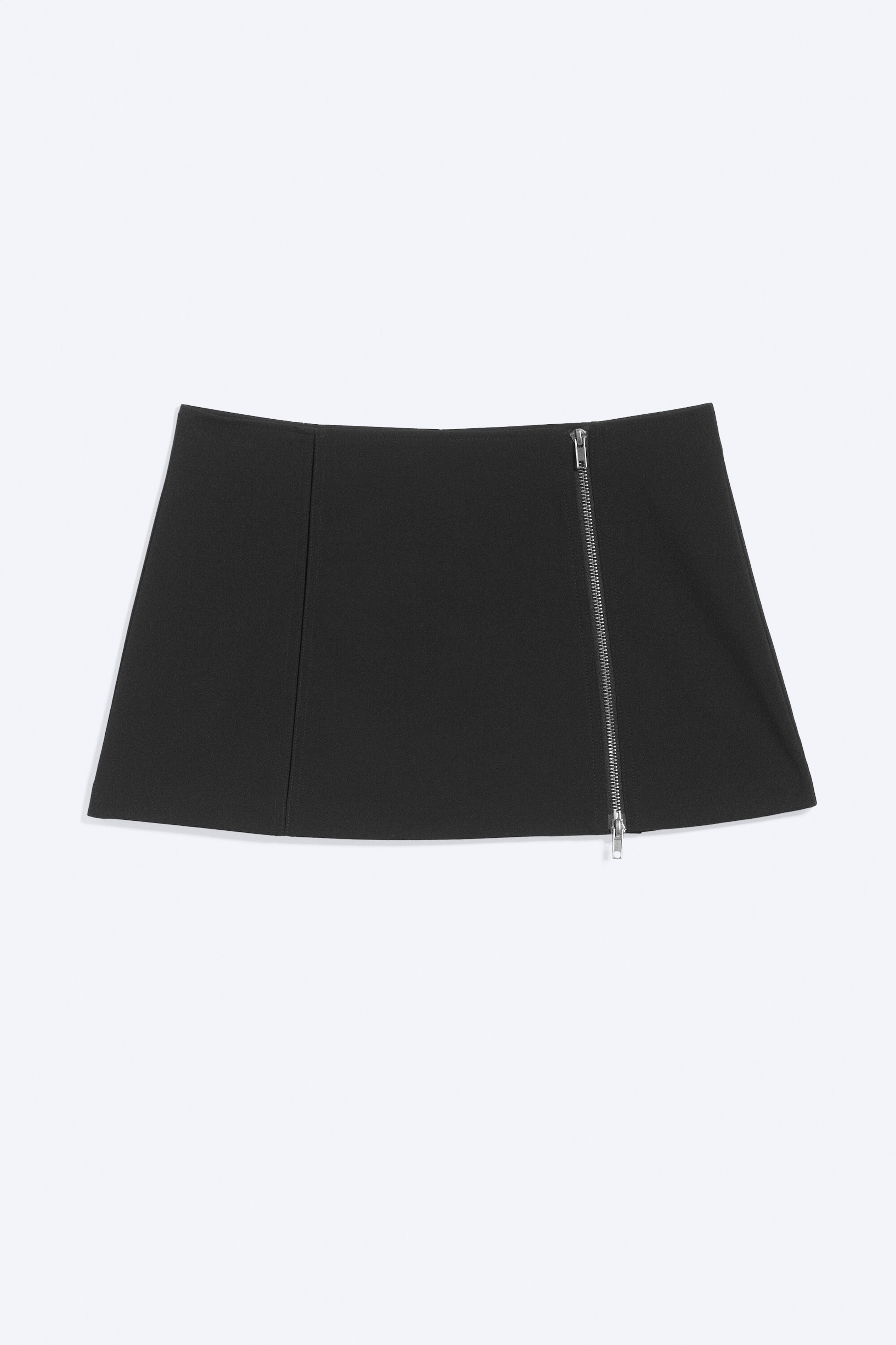 Black - Zip Mini Skirt - 3