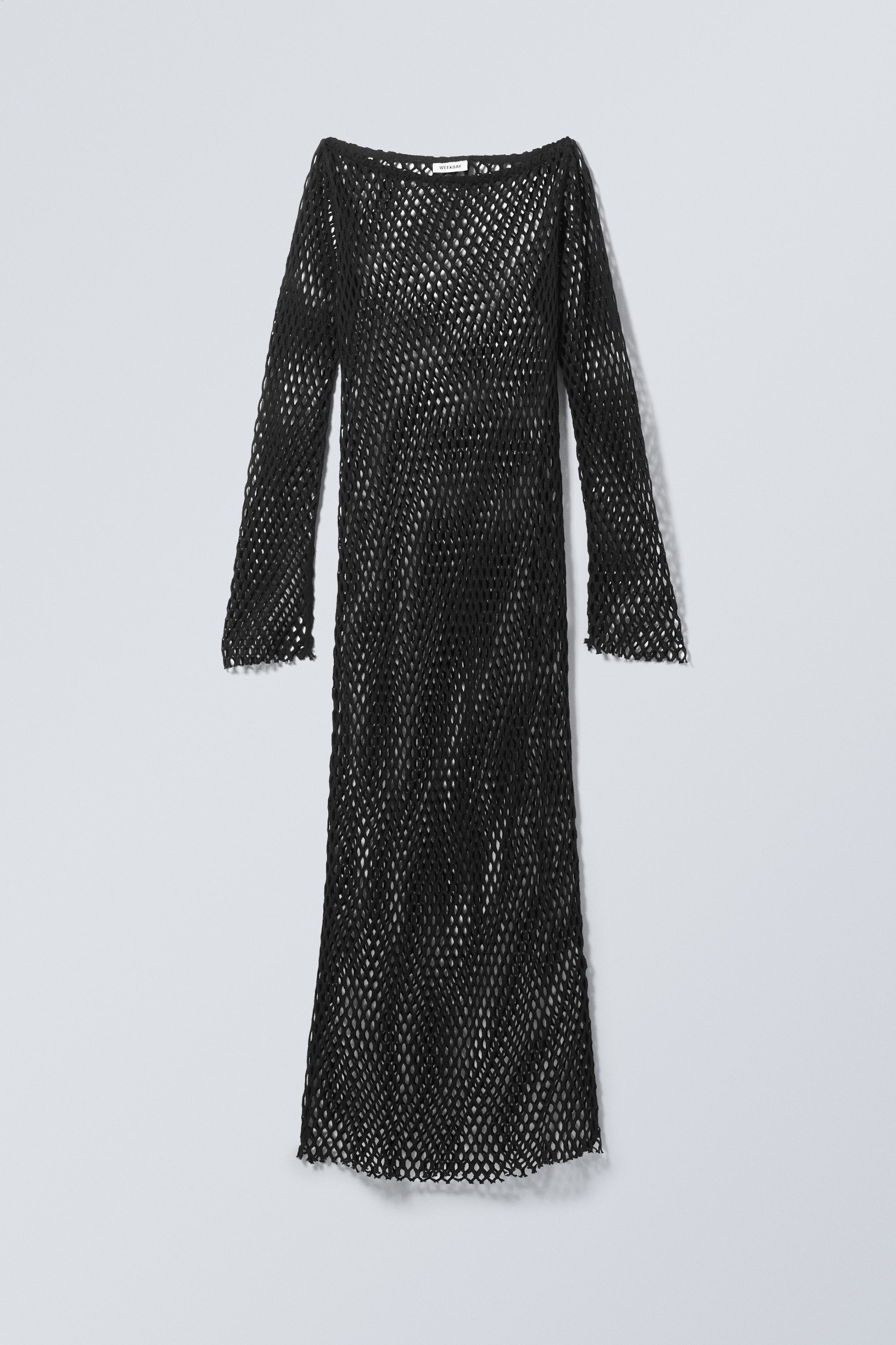 Noir - Robe filet en coton - 0