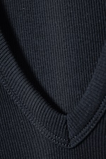 Dark Blue - Ribbed V-neck Tank Top - 6