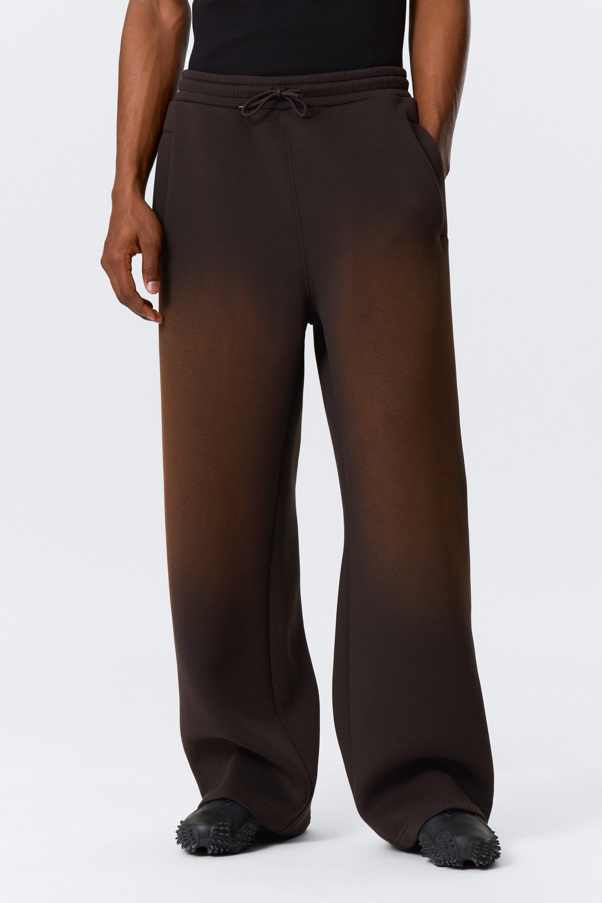 Washed Dark Brown - Washed Scuba Sweatpants - 2