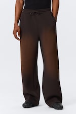 Marron foncé délavé - Pantalon de jogging scuba délavé - 1