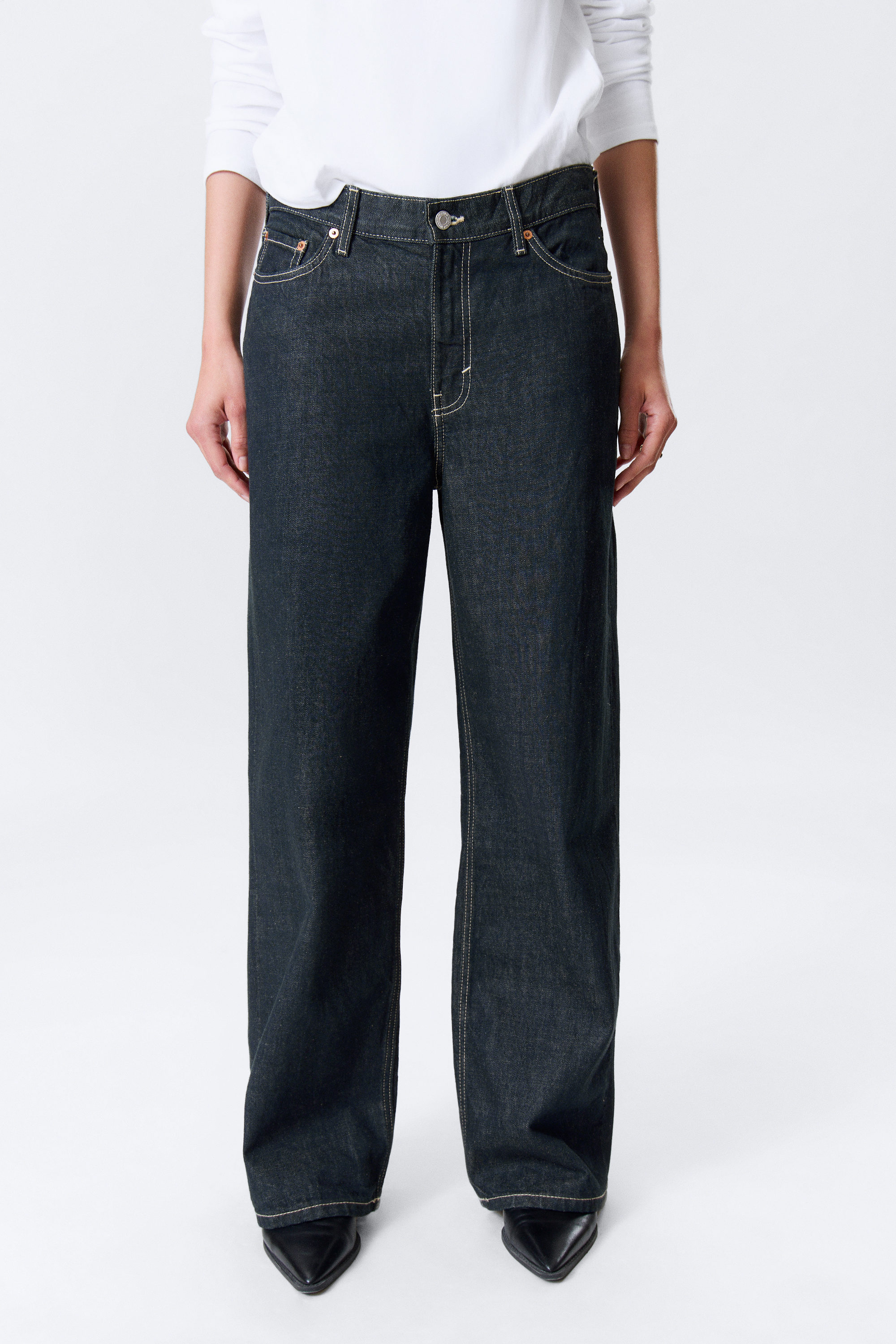 Blue Rinse - Dunkelblau - Dynasty Low Rise Loose Wide Leg Jeans - 2