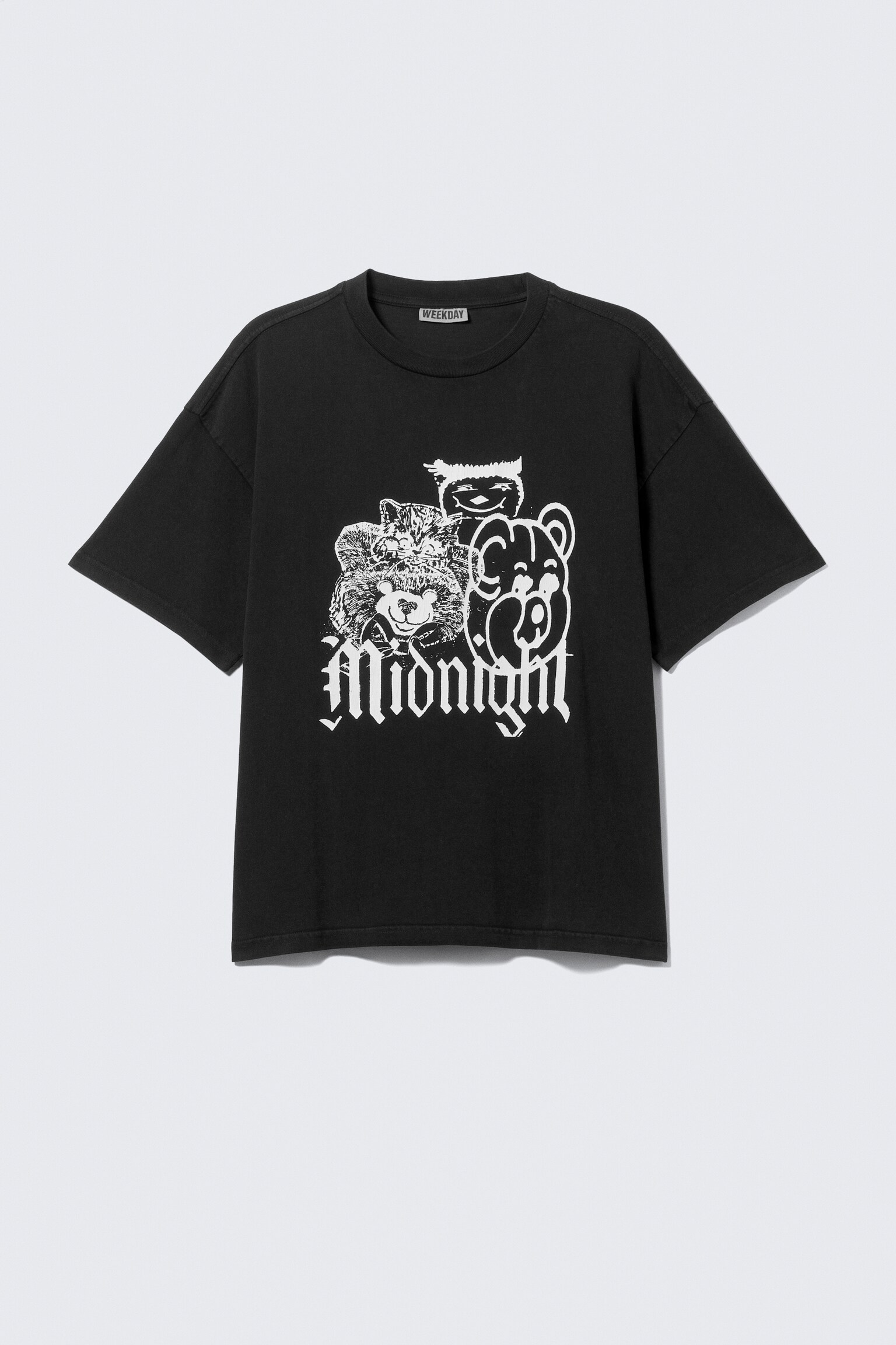 Great Boxy Printed Graphic Tee - Black - Midnight/Black - Restart/Bright Blue - Four Man Gang/Dark Red/Washed Black - Mizzion/White - Tiger Wolf/White - Smilish/Black - Biker Skull