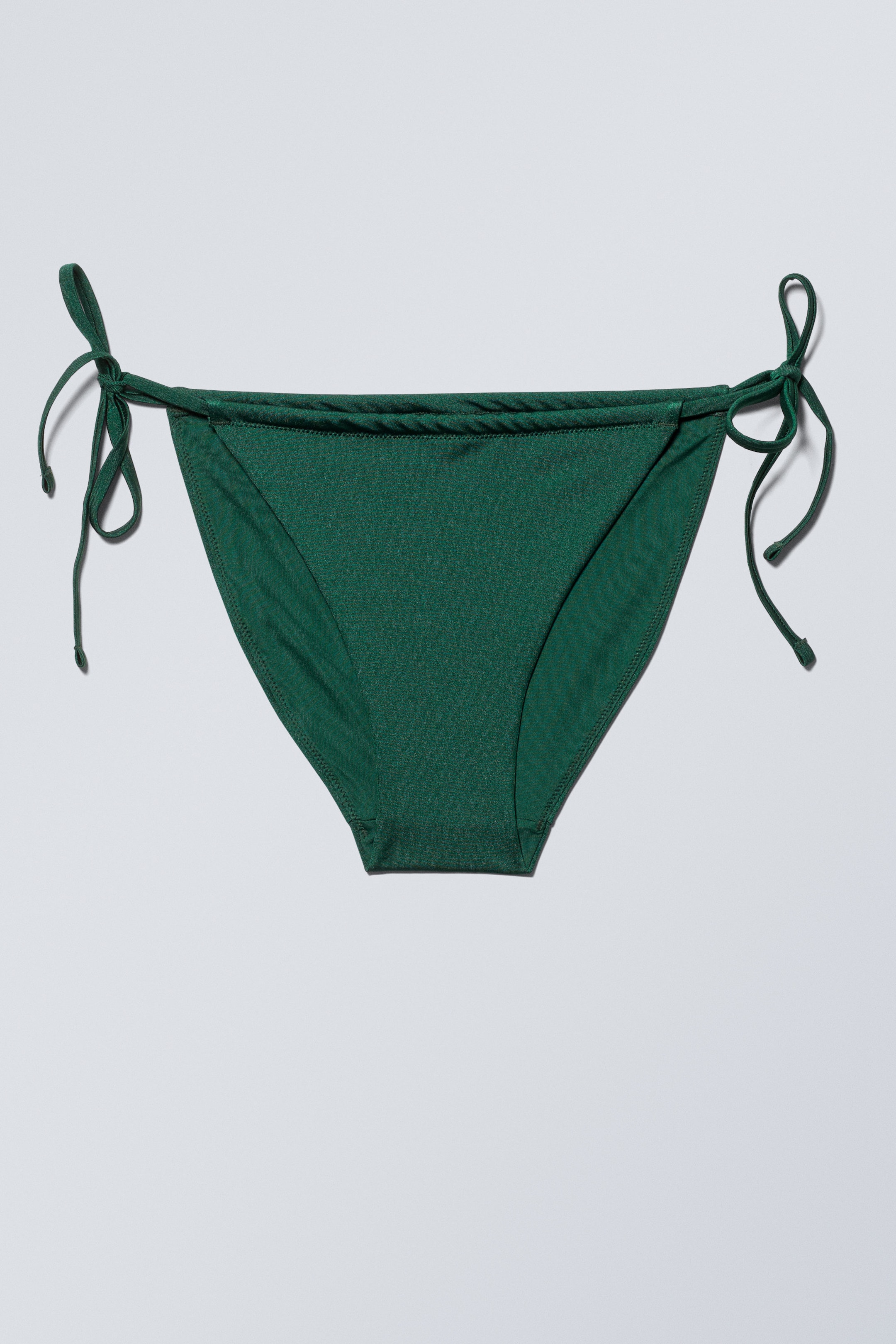 Dark Green Shimmer - Breeze String Bikini Bottoms - 0