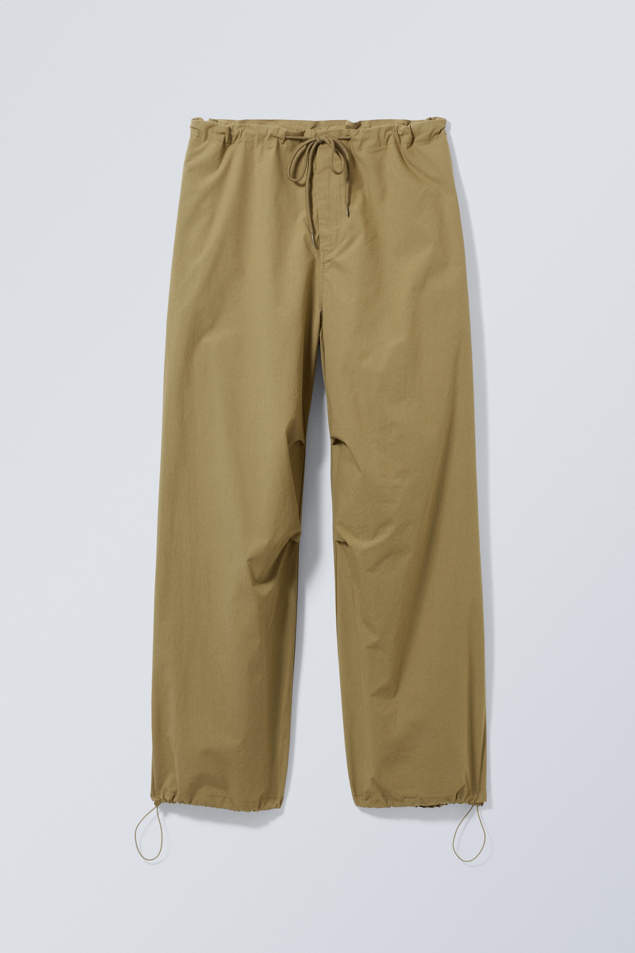 Khaki Green - Parachute Loose Trousers - 0