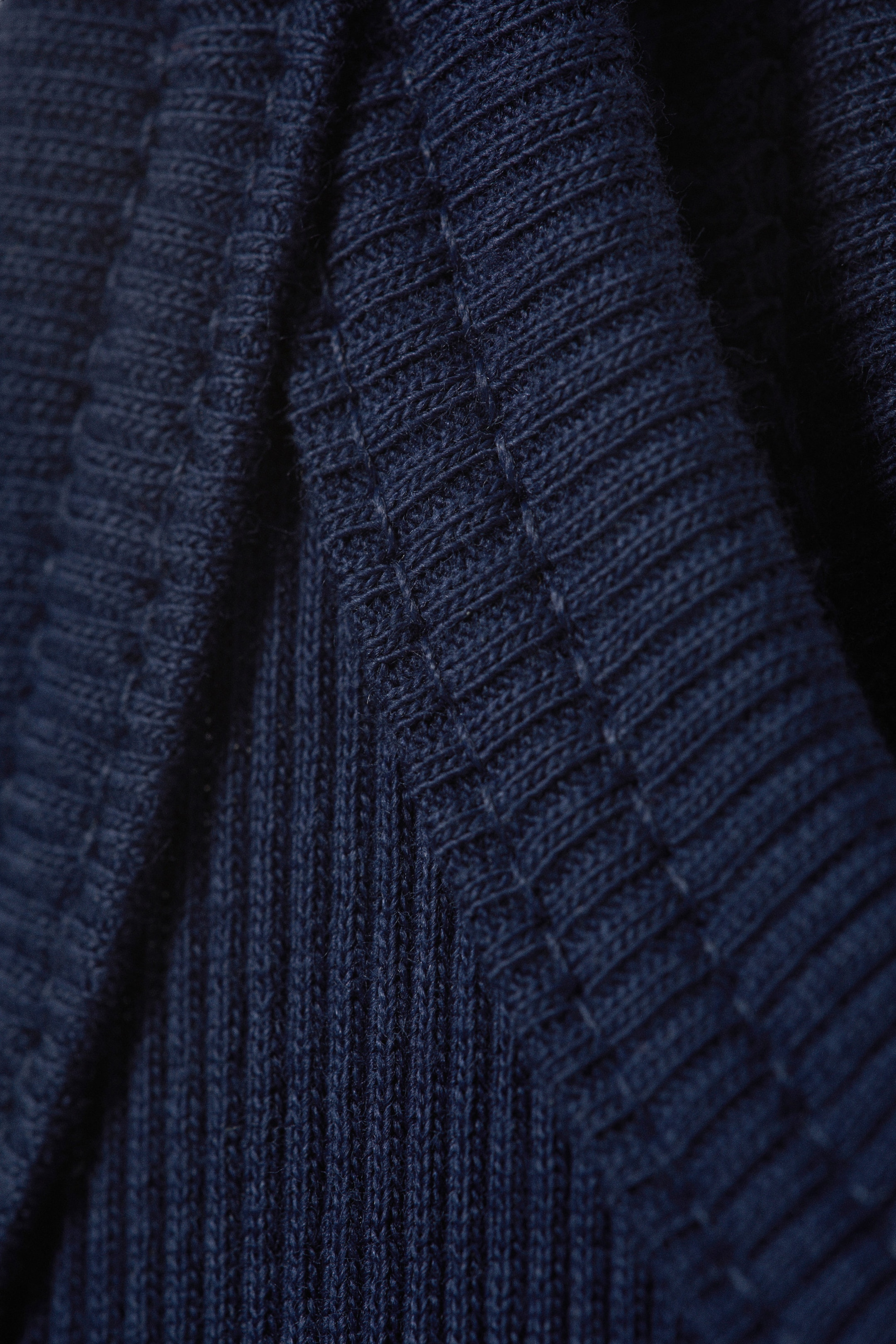Dark Blue - Close Fitted Ribbed Singlet - 2