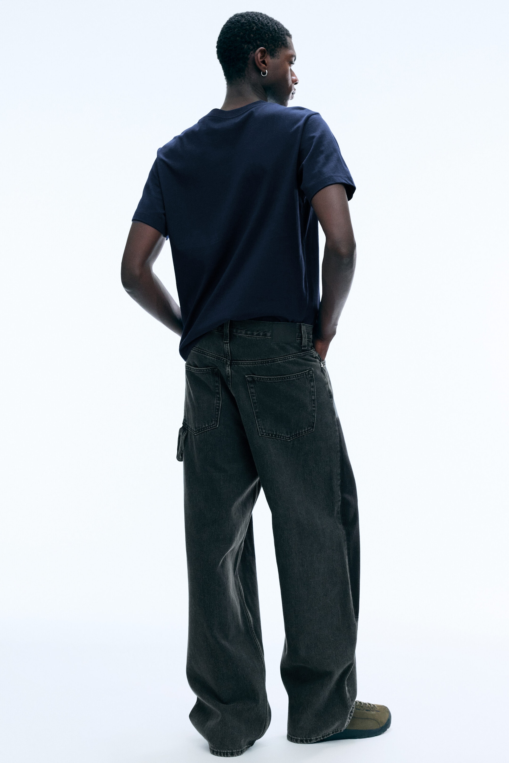 Eulogy Black - Black - Astro Loose Baggy Carpenter Jeans - 4