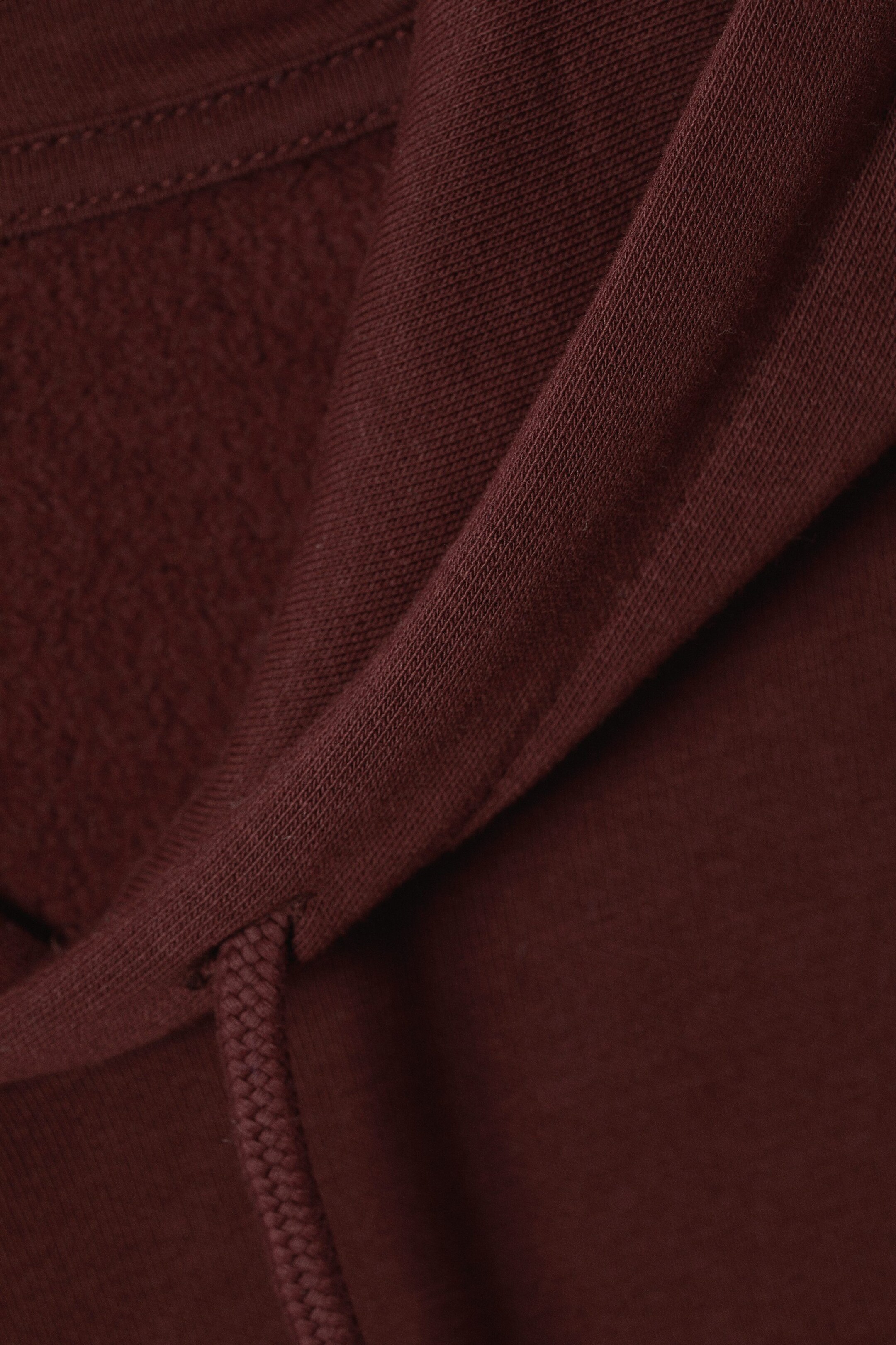 Burgundy - Oversized Midweight Hoodie - 1