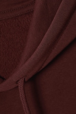 Burgundy - Oversized Midweight Hoodie - 1