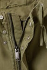 Kakigroen - Oversized parka van katoenen keperstof - 5