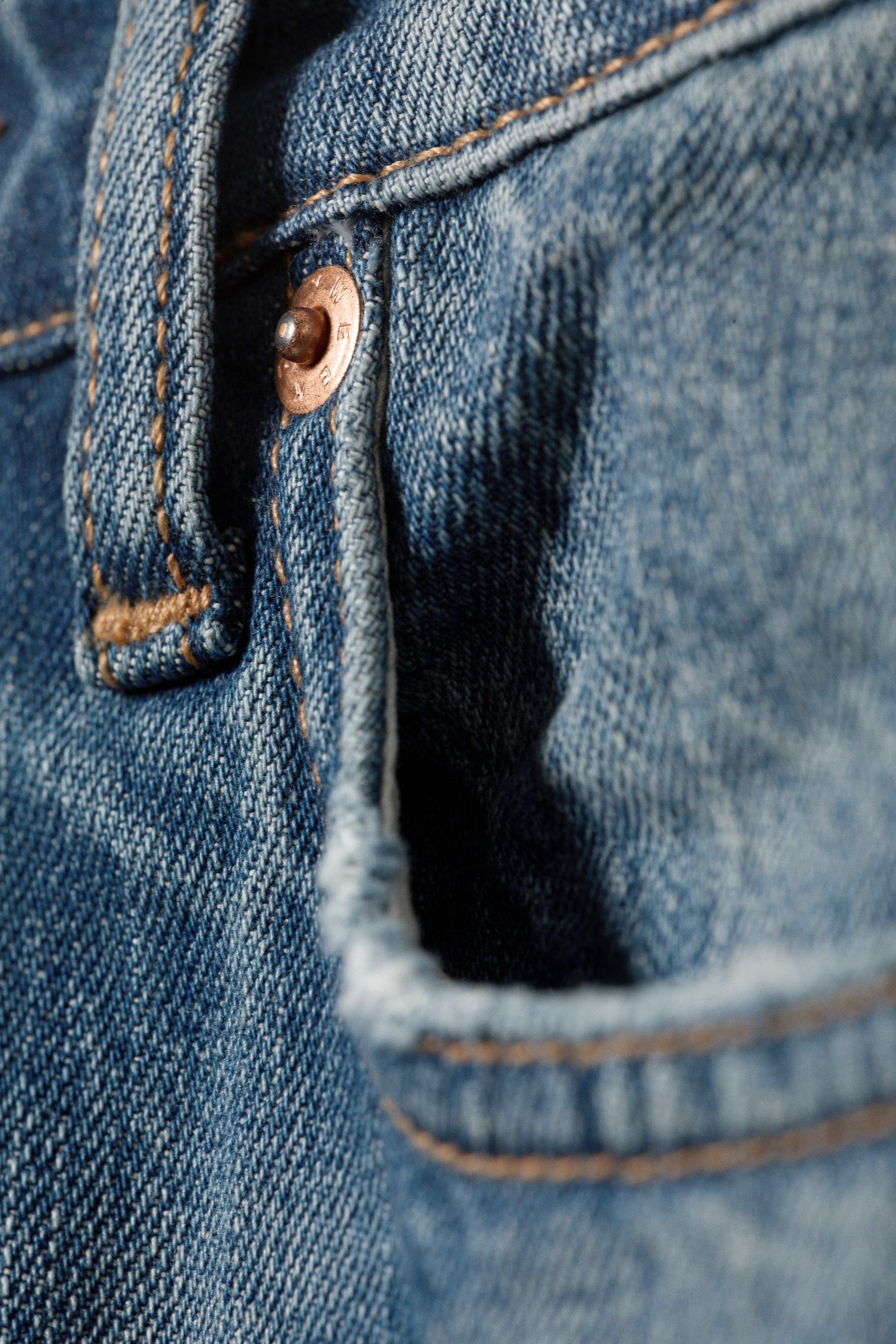 Radio Blue - Mittelblau - Pin Mid Waist Regular Straight Leg Jeans - 6