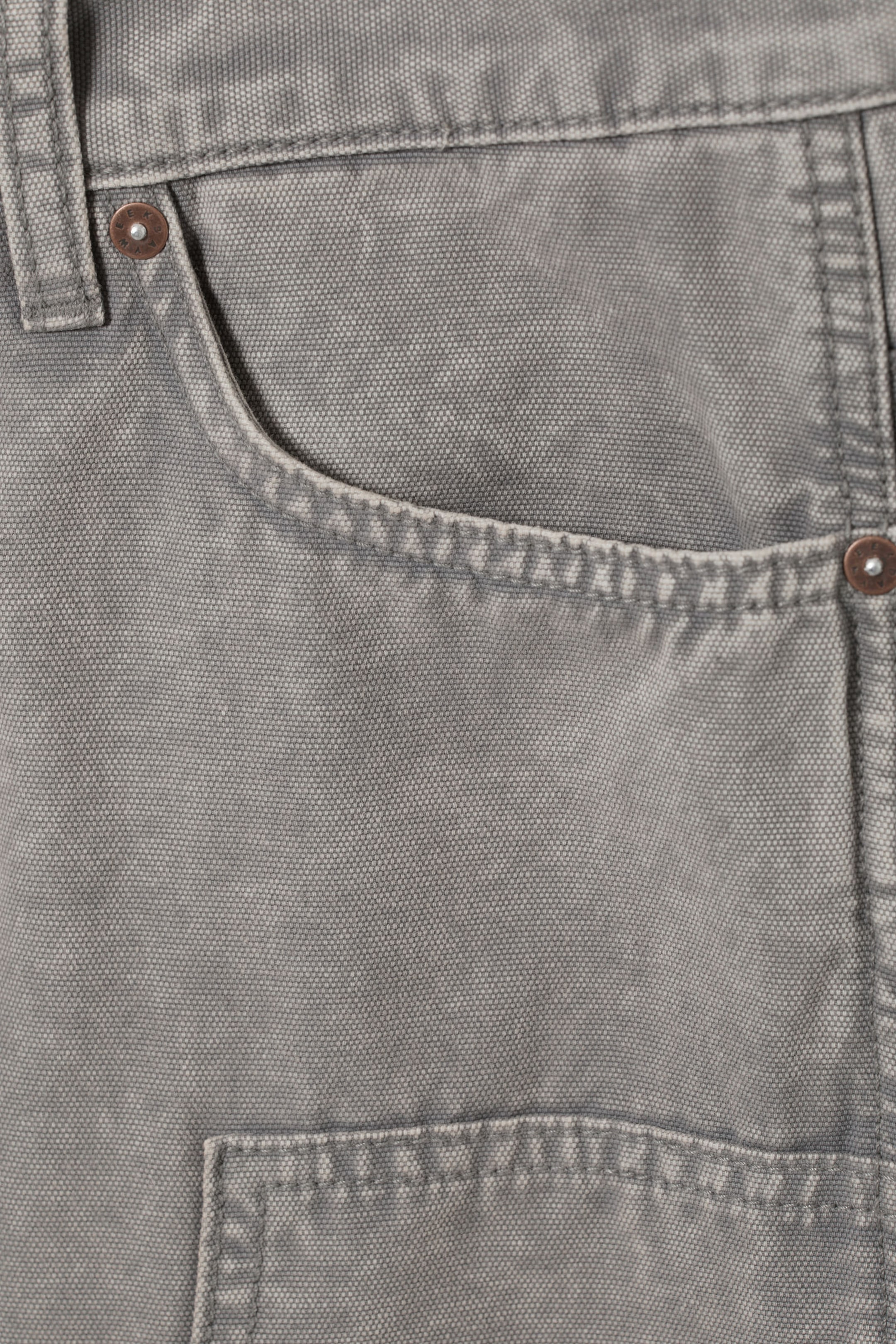 Dusty Grey - Washed Loose Carpenter Trousers - 1