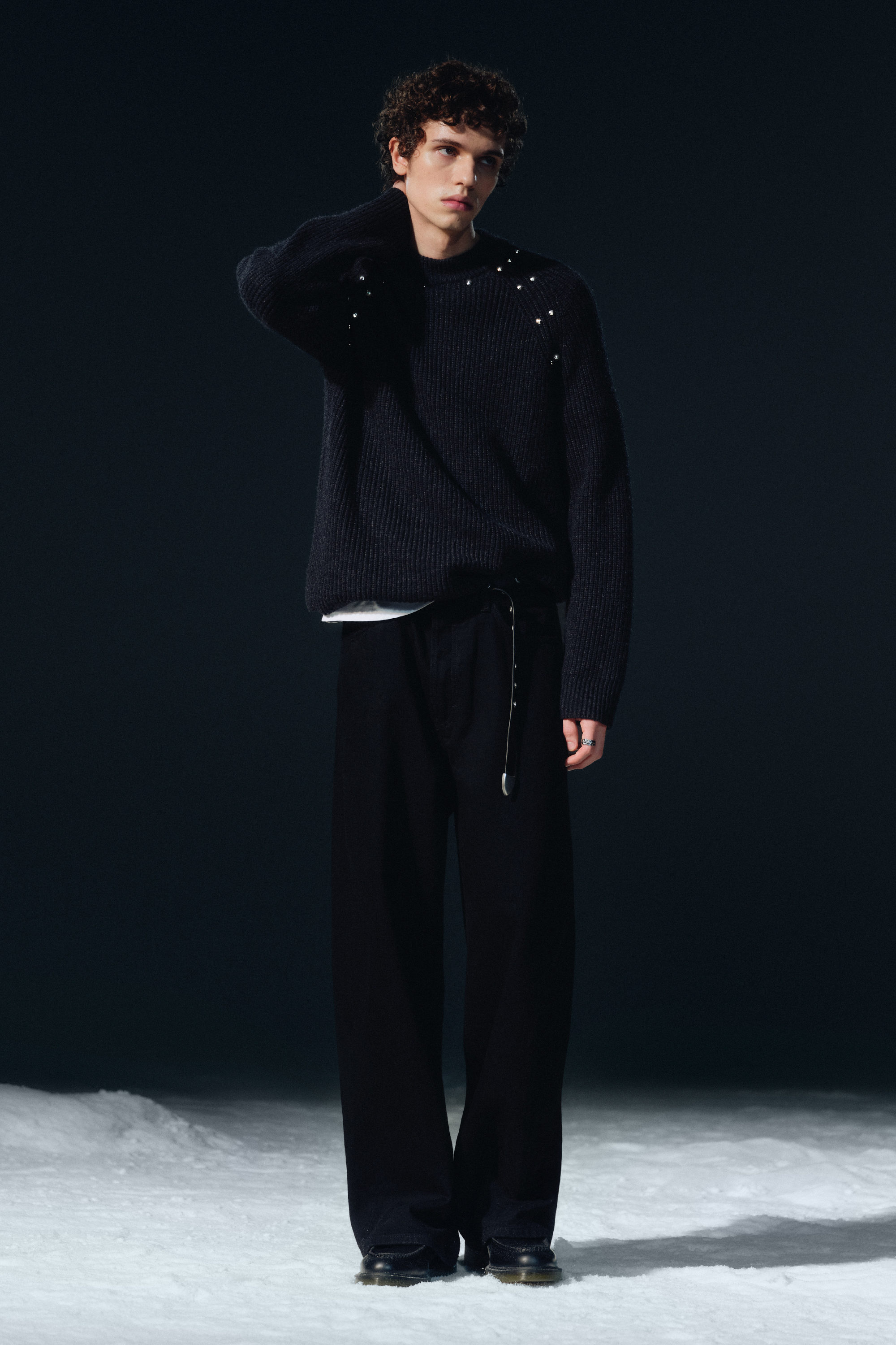 Tuned Black - Black - Astro Mid Rise Loose Baggy Leg Jeans - 2