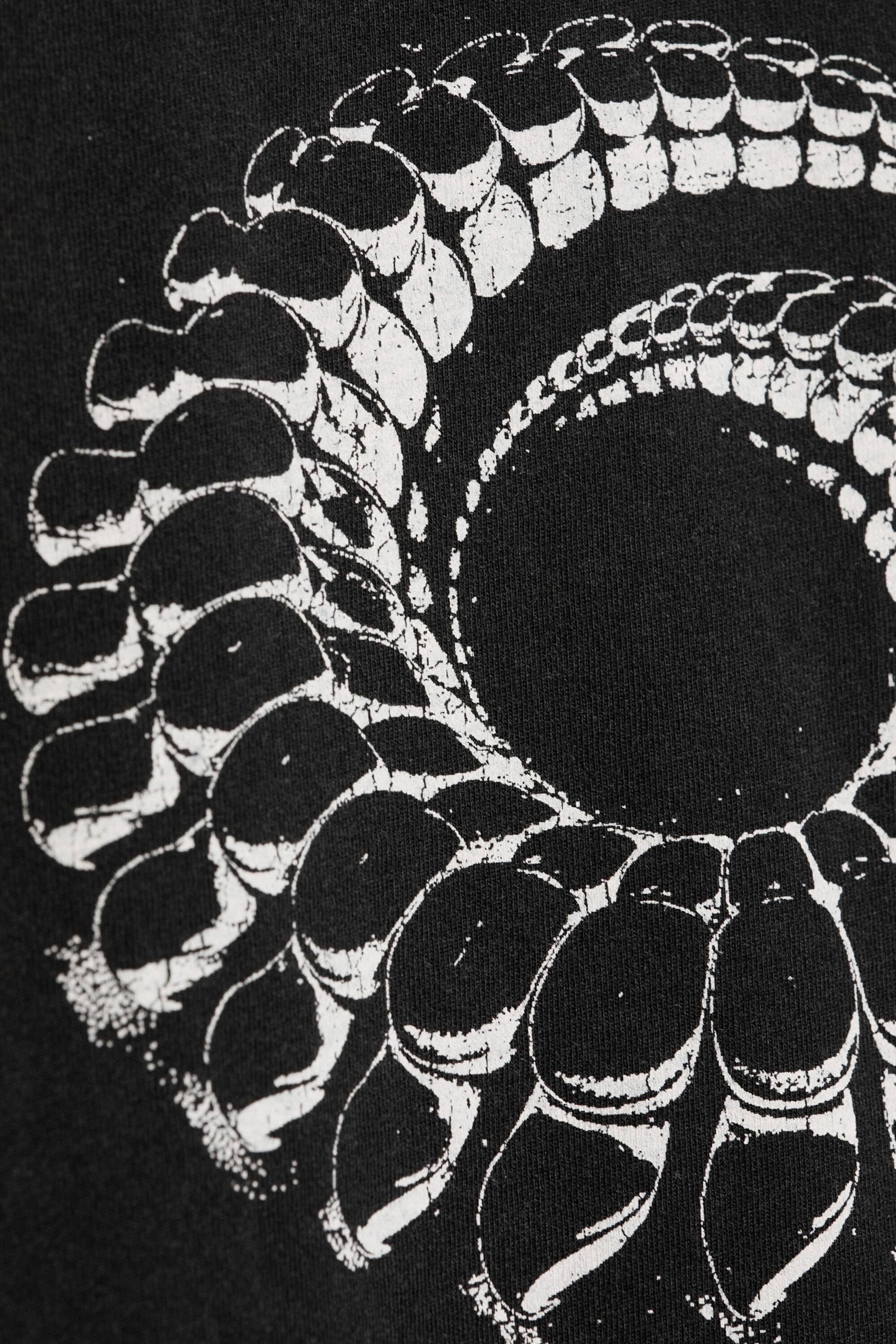 Noir - Spirale - T-shirt graphique oversize manches longues - 5