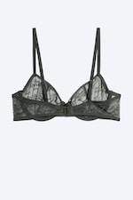 Dark Khaki Green - Sheer wire bra - 4