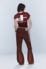 Verwaschenes Dunkelrot - CM x LB Boo Bootleg Washed Red Unisex Jeans - 4