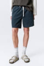 Dunkelblau - Entspannte Cord-Shorts mit Kordelzug - 2
