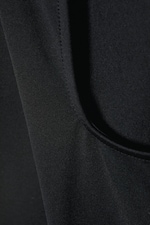 Black - Square Neck Longsleeve Top - 1