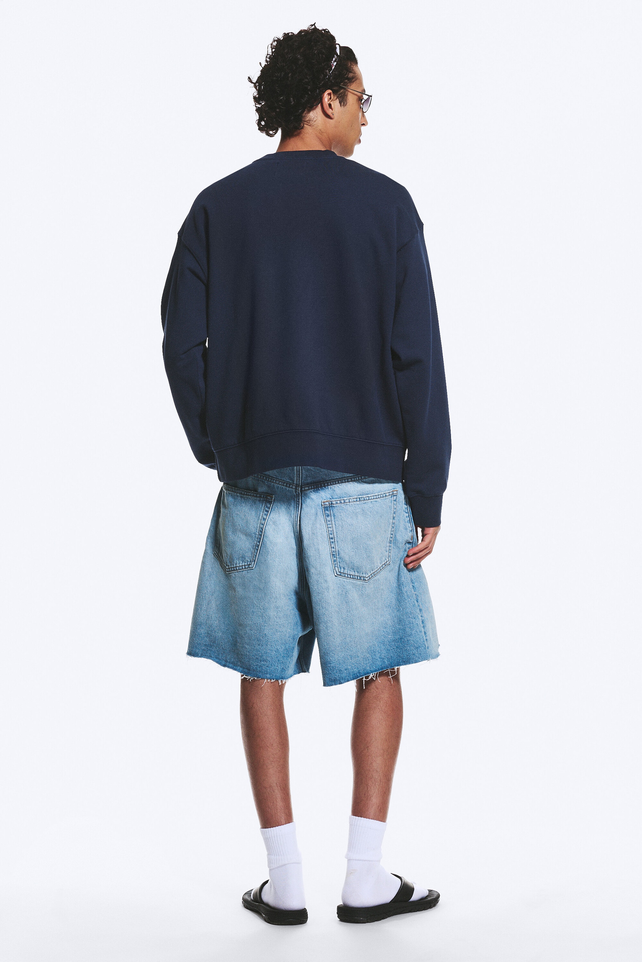 Dark Blue - TOFFS Boxy Football Sweatshirt - 3