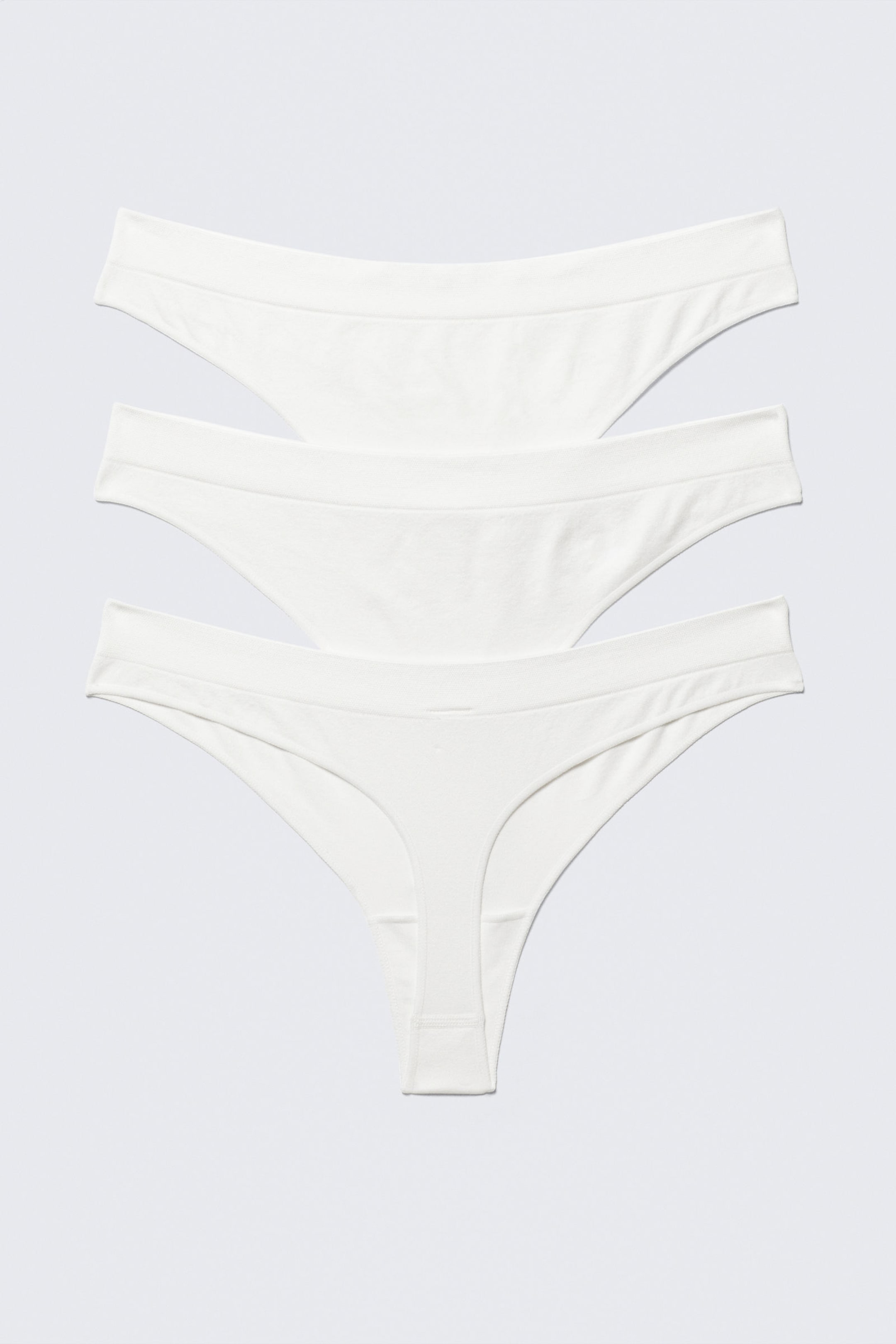 Weiß - 3er-Pack nahtlose Tangas - 2