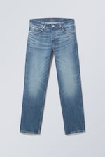 Wave Blue - Blå - Klean mid waist regular straight jeans - 0