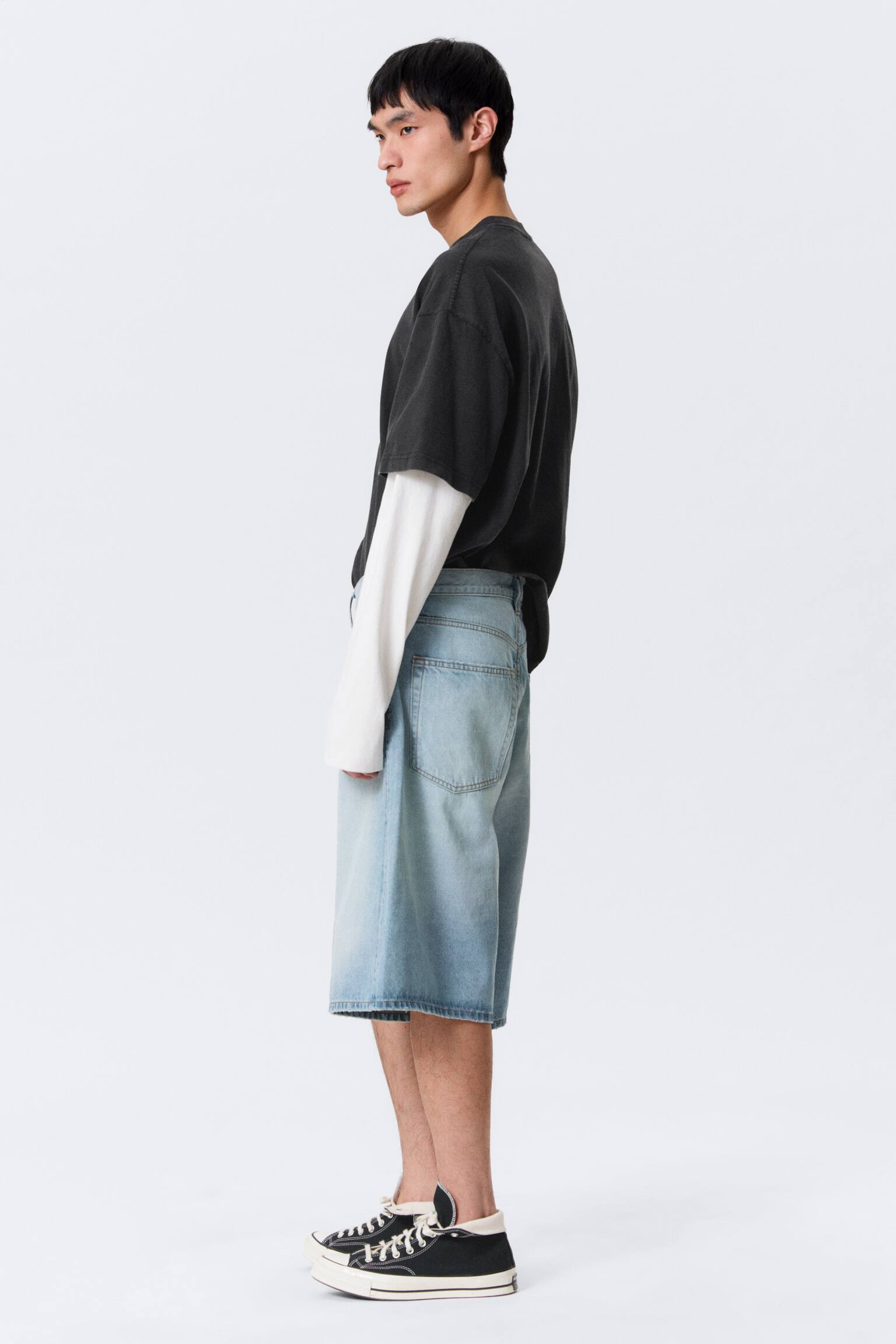 Astro дънкови шорти с ниска талия и свободна кройка - Кимбърли синьо - светло синьо/Redondo Black - Черно/Ситизън Блу - Светлосин/Blue Hymn - Средно синьо - 7