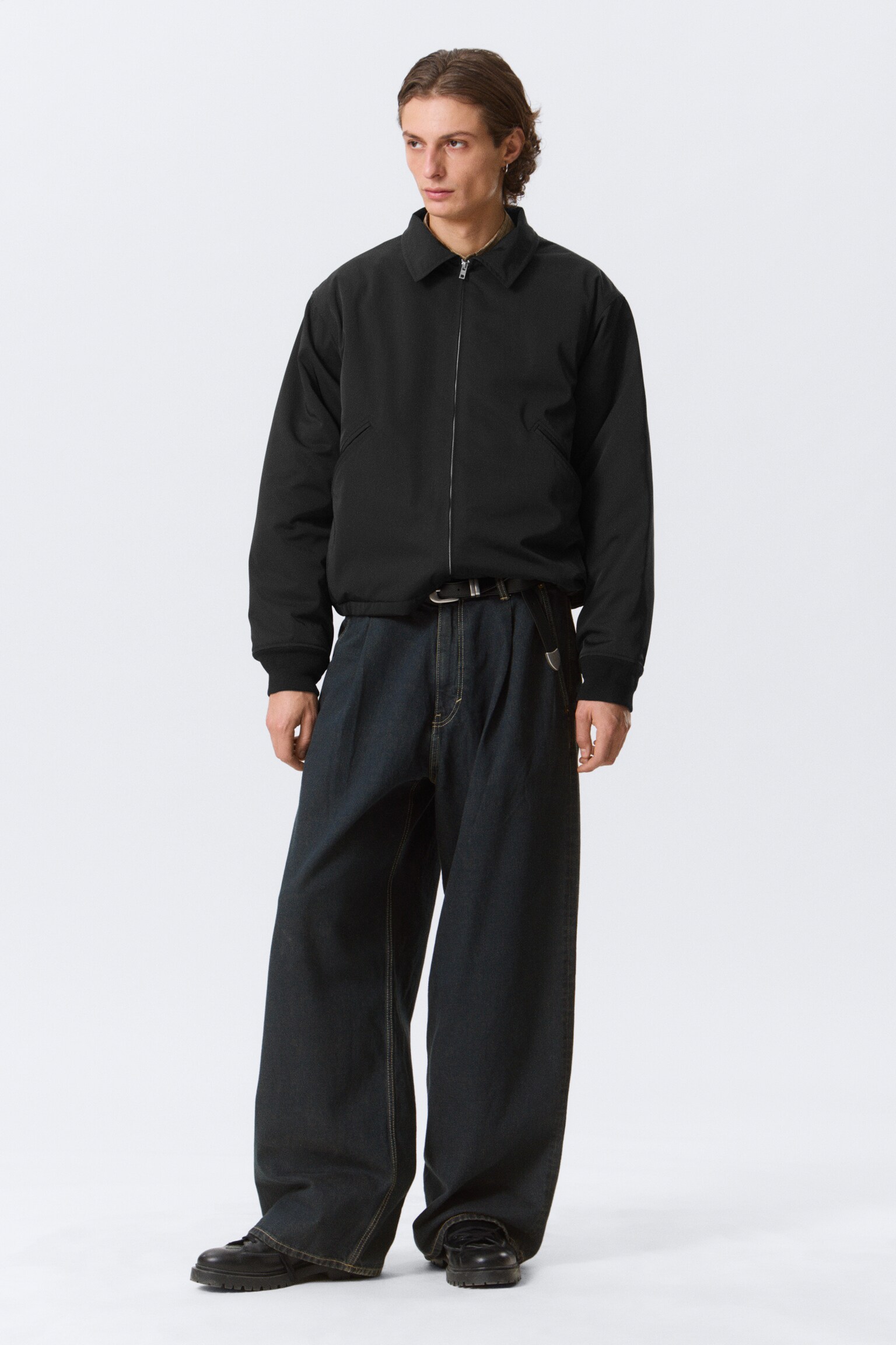 Veste zippée coupe ample - Noir - 6