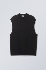 Black - Cohen V-neck Vest - 0