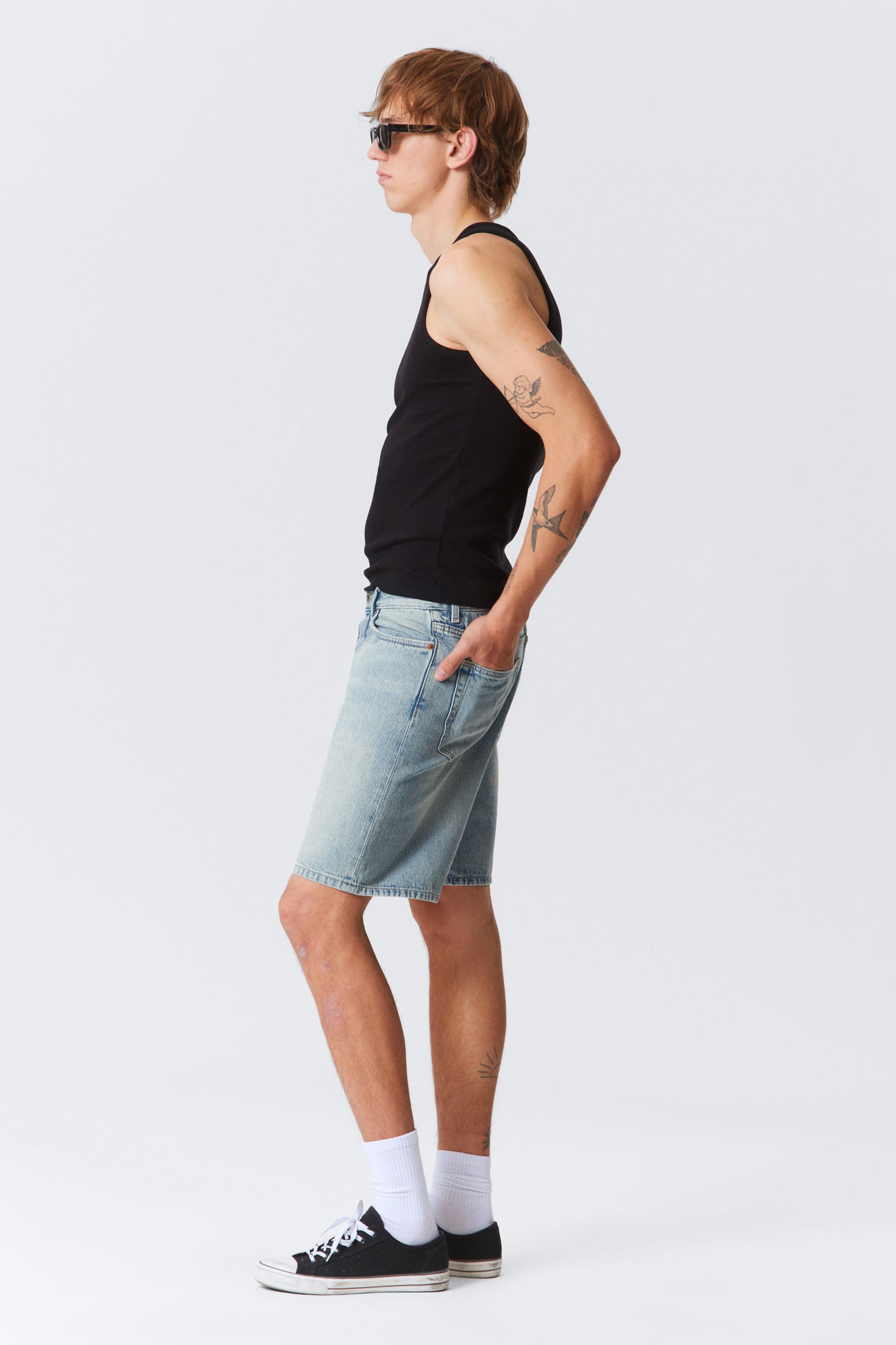 Lip Blue - Light Blue - Galaxy Denim Shorts - 2