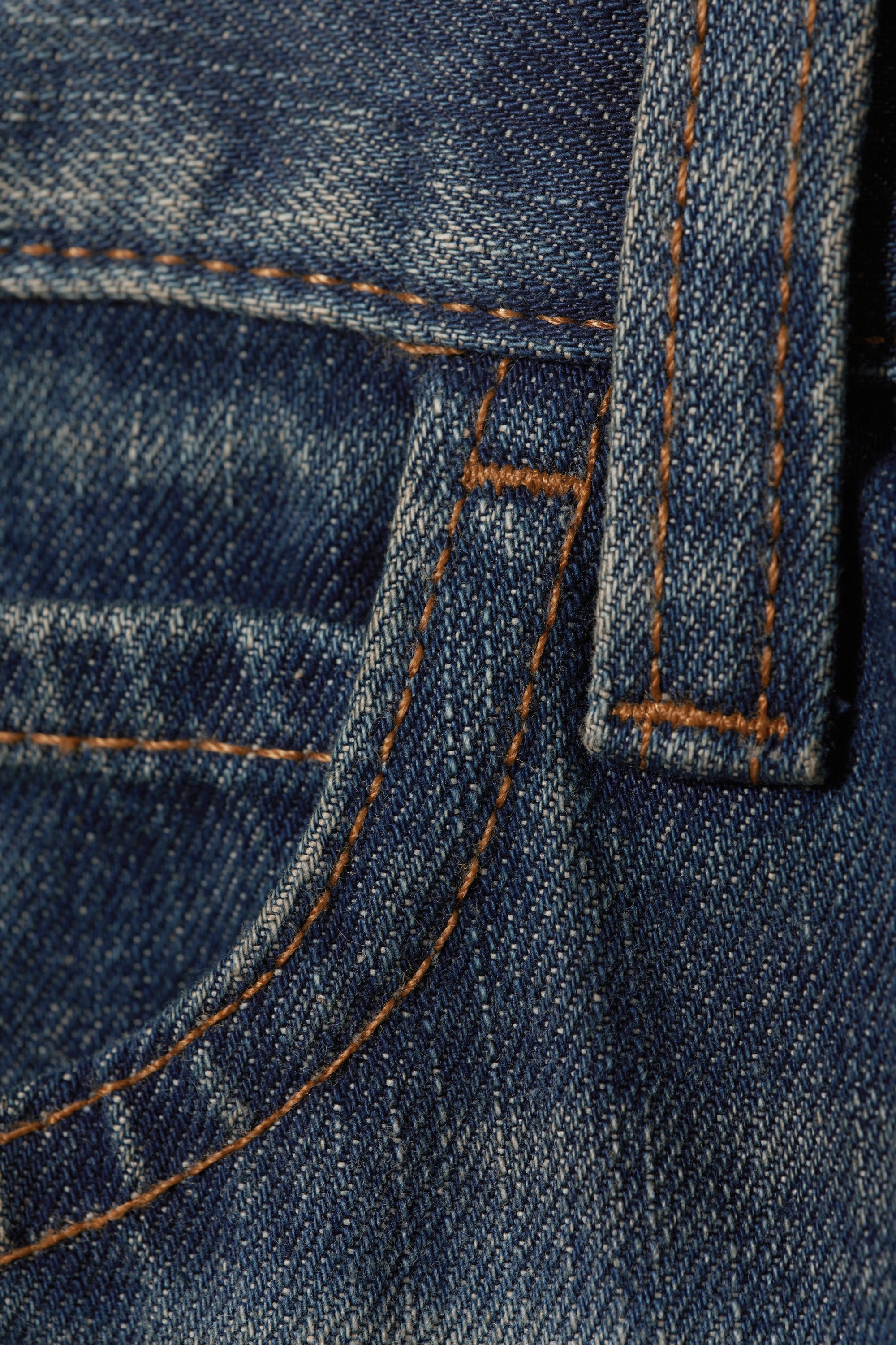 Steel Blue - Mellanblå - Anti Unisex Low Waist Regular Straight Jeans - 9