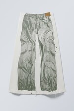 White Trompe L'oeil - Anaheim Denim Long Print Skirt - 1