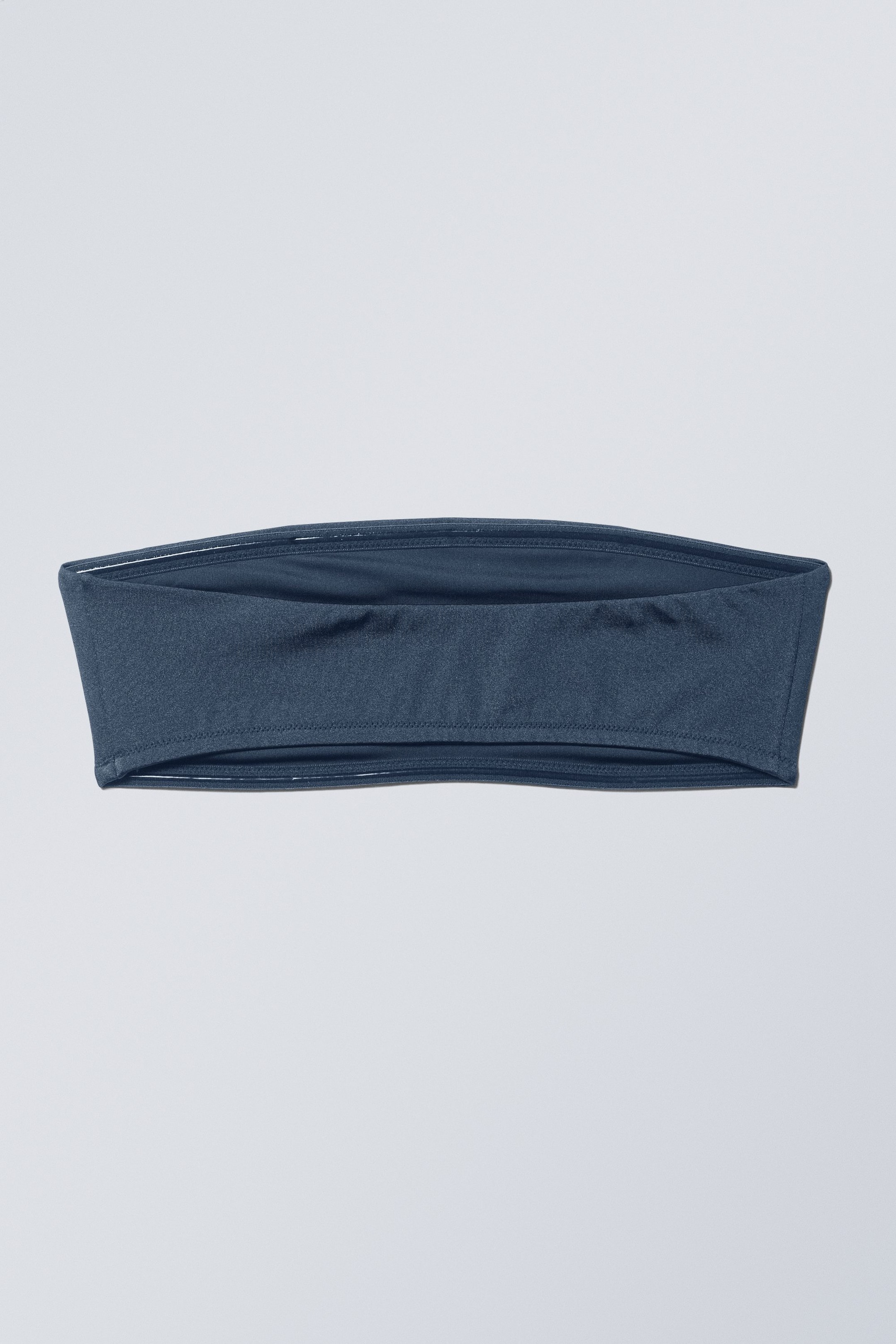Navy Shimmer - Shine Bandeau Bikini Top - 1