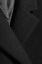 Black - LOGAN DOUBLE-BREASTED WOOL-BLEND COAT - 6
