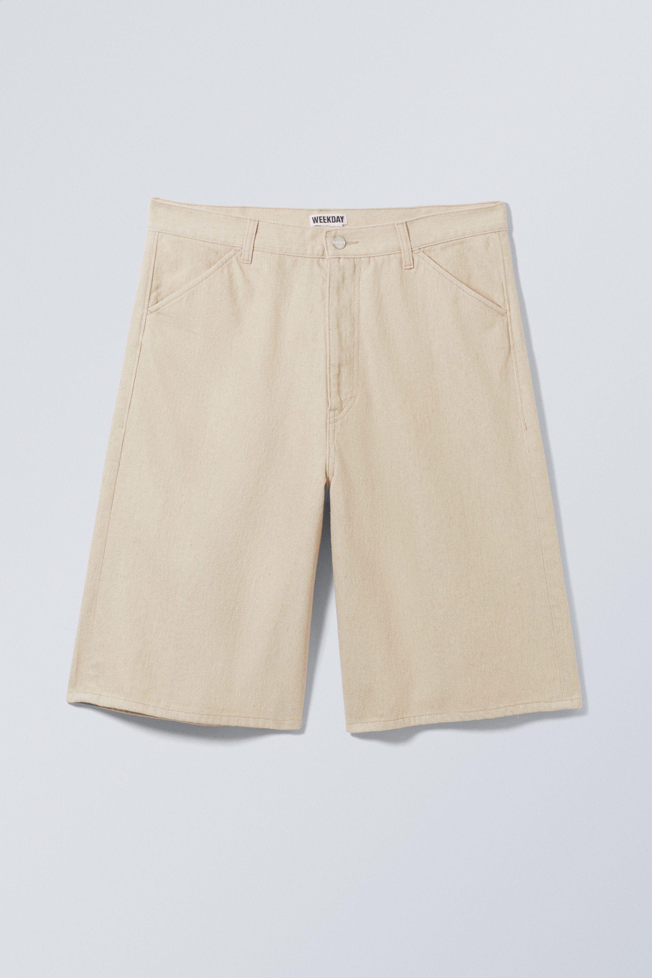Ecru - Astro løs og baggy shorts i linblanding - 1
